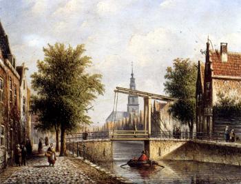 敭 雅各佈 柯恩拉德 施普勒 Johannes Franciscus Capricio Sunlit Townviews In Amsterdam 敭 雅各佈 柯恩拉德 施普勒 Johannes Franciscus Capricio Sunlit Townviews In Amsterdam